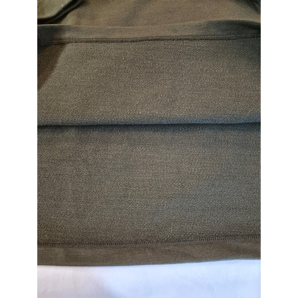 Wool& Merino Wool Blend Hoodie Dress Olive Green Long Sleeve Kangaroo Pocket M - Picture 6 of 8